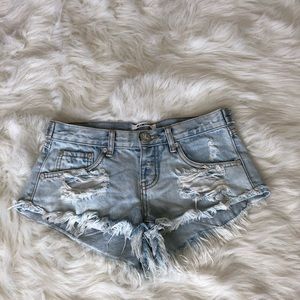 One Teaspoon Jean Shorts- Trash Whores